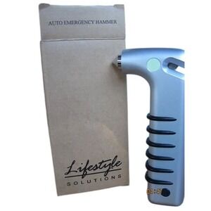 Lifestyle Solutions Avon Auto Emergency Hammer Seatbelt Cutter Flashlight Silver
